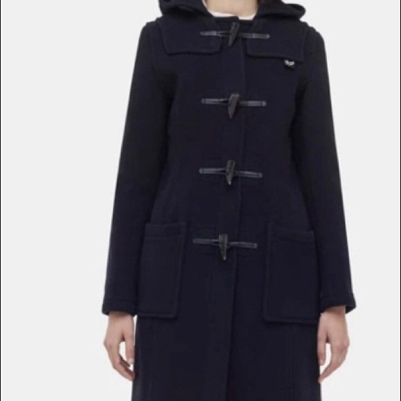 Women's Gloverall Original English Duffle Coat Navy Size Medium - Picture 15 of 15